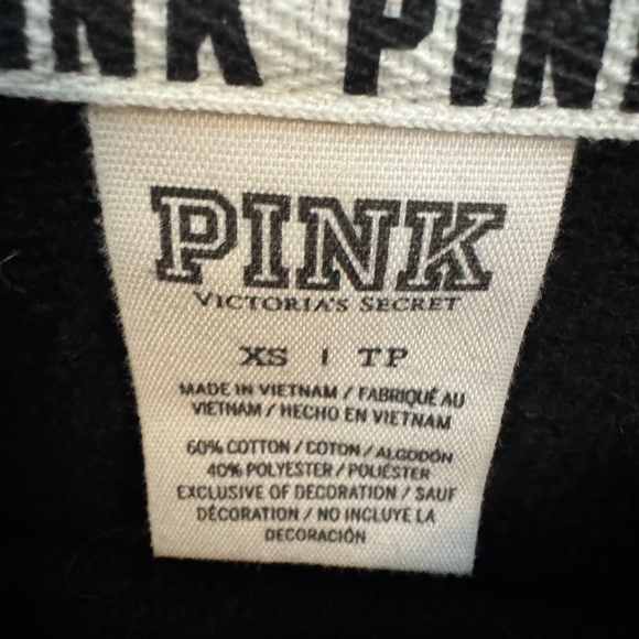 PINK by VS Black and White Crew Neck Sequin Pullover - Picture 2 of 11